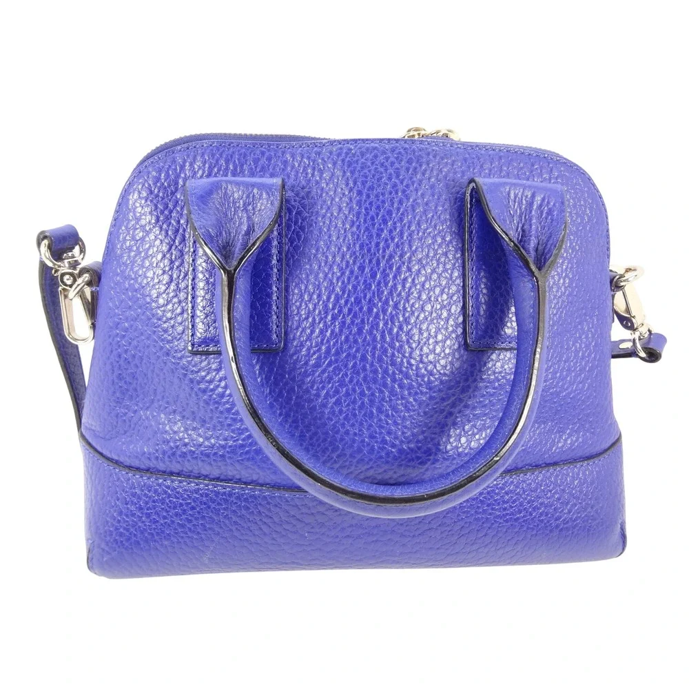 Kate Spade NY Southport Ave Jenny‎ Blue Pebbled Leather Dome Satchel Crossbody
